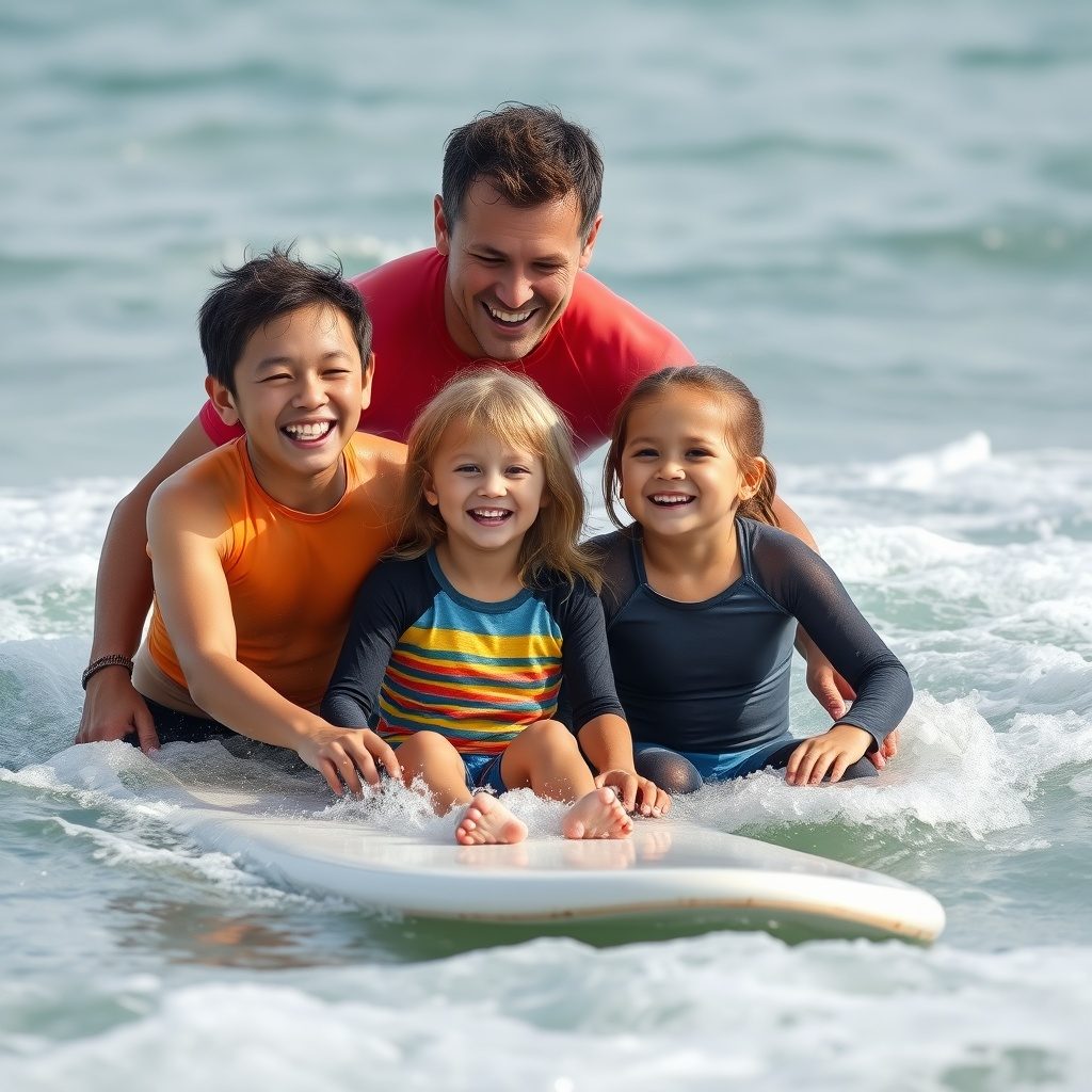 Family surf lesson